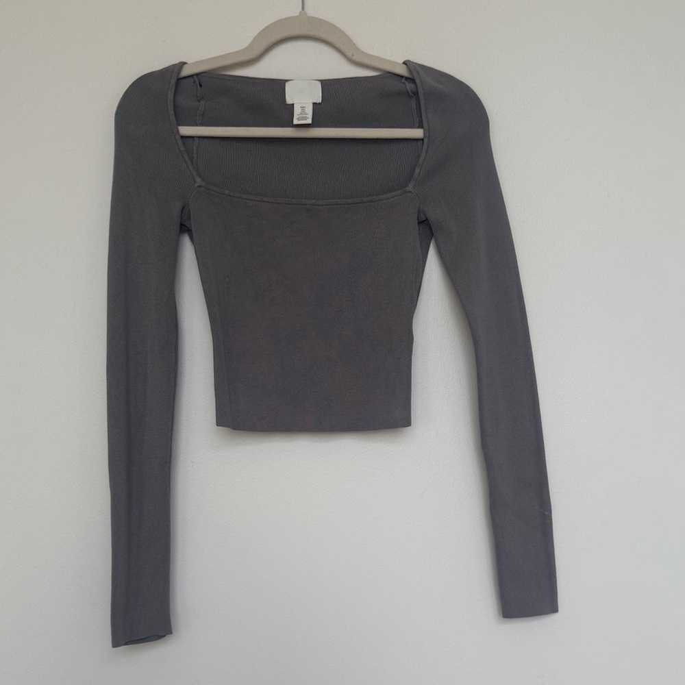 H&M Charcoal Long Sleeve Top
